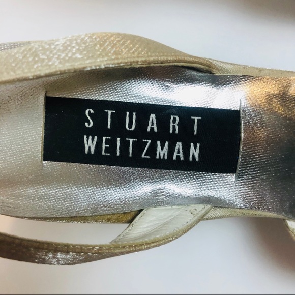 Rhinestone Stuart Weitzman Leather Soled Heels - Picture 5 of 7